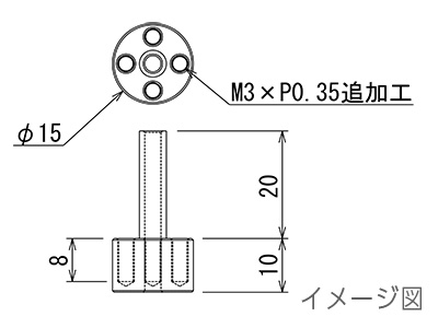 高硬度材タップ加工　M3