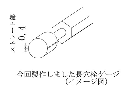 今回製作した長穴栓ゲージ（イメージ図）